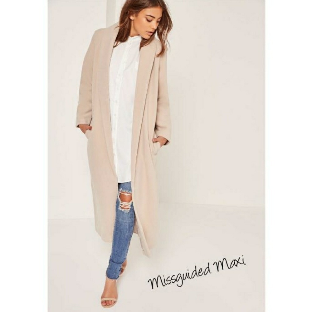Missguided petite shawl collar maxi coat
